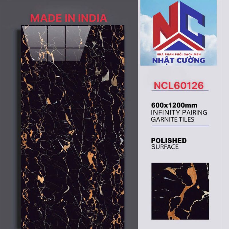 Gạch lát nền Ấn độ 60x120 NCL60126